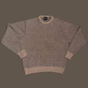 Jos. A. Bank Textured Tan Crewneck Sweater